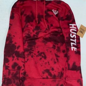 Mens Brooklyn Laundry Dirty RED/BLACK Hoodie Large